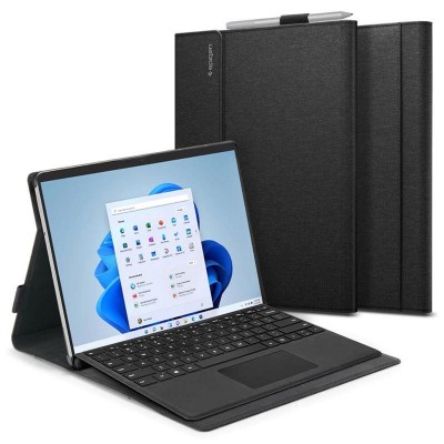 Case SPIGEN SGP Flip Cover for Keyboard and Stand Folio for Microsoft Surface Pro 8 - BLACK - ACS04207